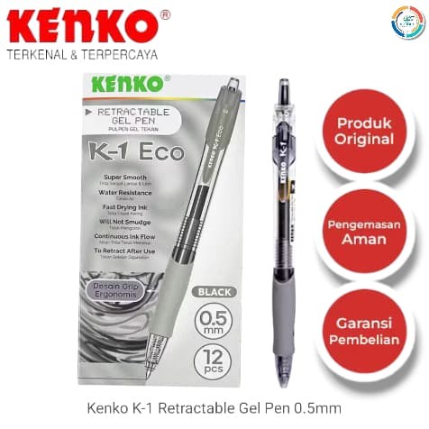 

Kenko Retractable Gel Pen K-1 Eco 0.5mm @1pcs