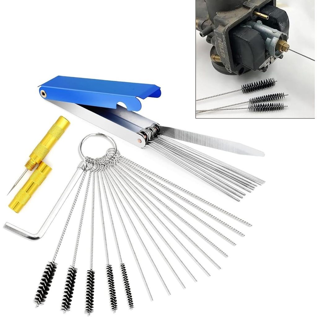 16Pcs Grip Jarum Rojok Pembersih Karburator Tip Cleaner Set / Pembersih Saluran Halus Karburator -