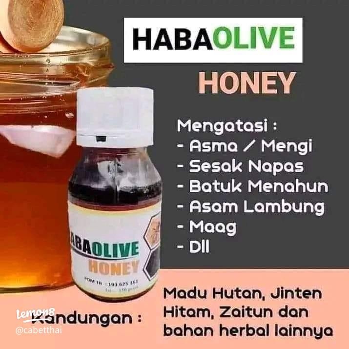 

Haba Olive Honey HWI Original | Madu Multiflora, Habbatussauda & Zaitun | Suplemen Herbal Kesehatan Tubuh – Bantu Imun, Stamina