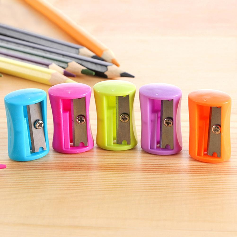 

50pcs All-in-one Mini Single-hole plastic pencil sharpener Pencil Sharpener Students Stationery Supplies for Kids Children