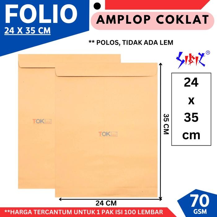 

Amplop Coklat FOLIO F4 24x35 isi 100 lbr - Folio ZIBIZ