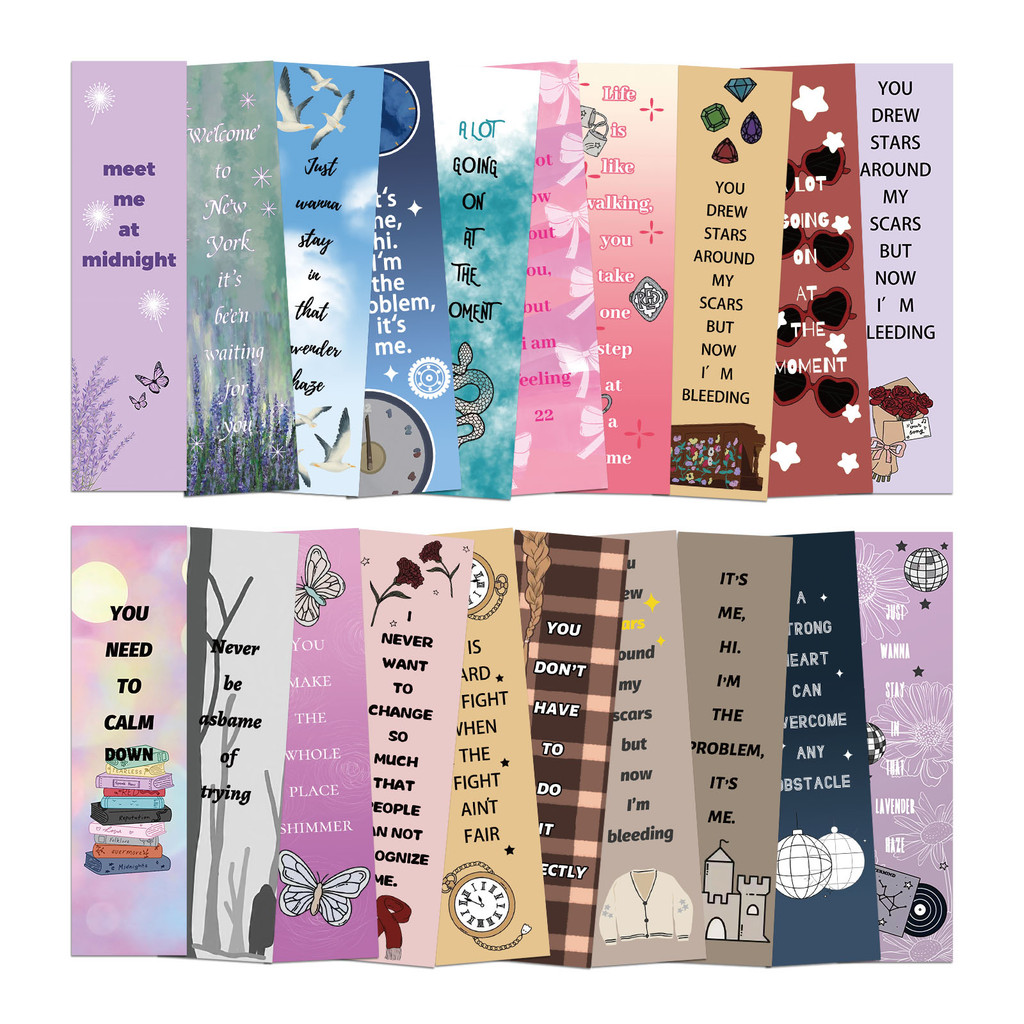 

30PCS Taylor Lyrics Bookmarks Student Books Decoration Reading Label Cards Creative Gifts