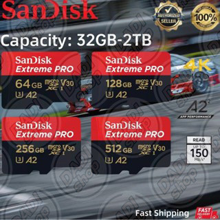 Memory Card Micro SD Untuk Kamera CCTV SanDisk Extreme PRO memory card hp 32/64/128/256/512gb 1TB/2T