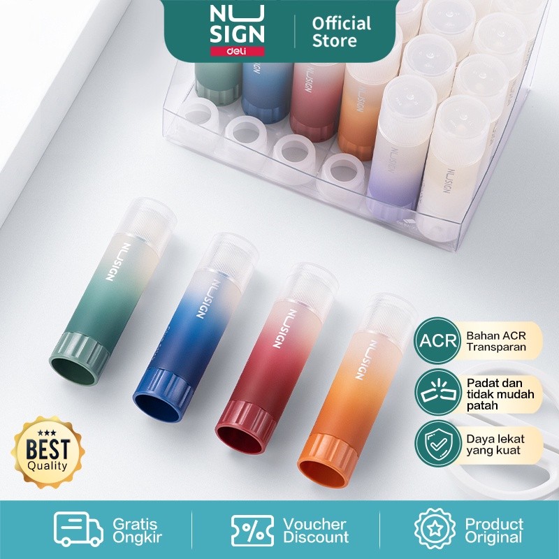 

Nusign Transparent Glue Stick / Lem Kertas Batang Transparan 8 15 21 gr Tidak mudah Patah NS14X