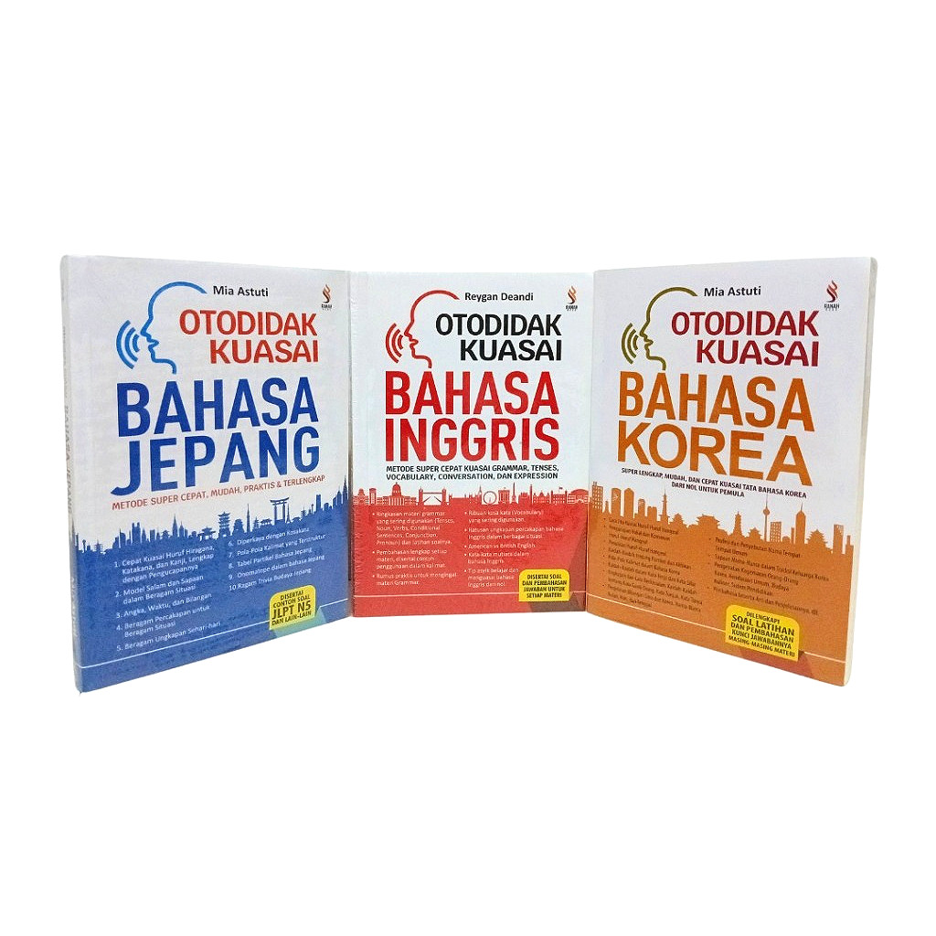 Buku Belajar Bahasa Otodidak Kuasai Bahasa Jepang / Korea / Inggris - Ranah Buku