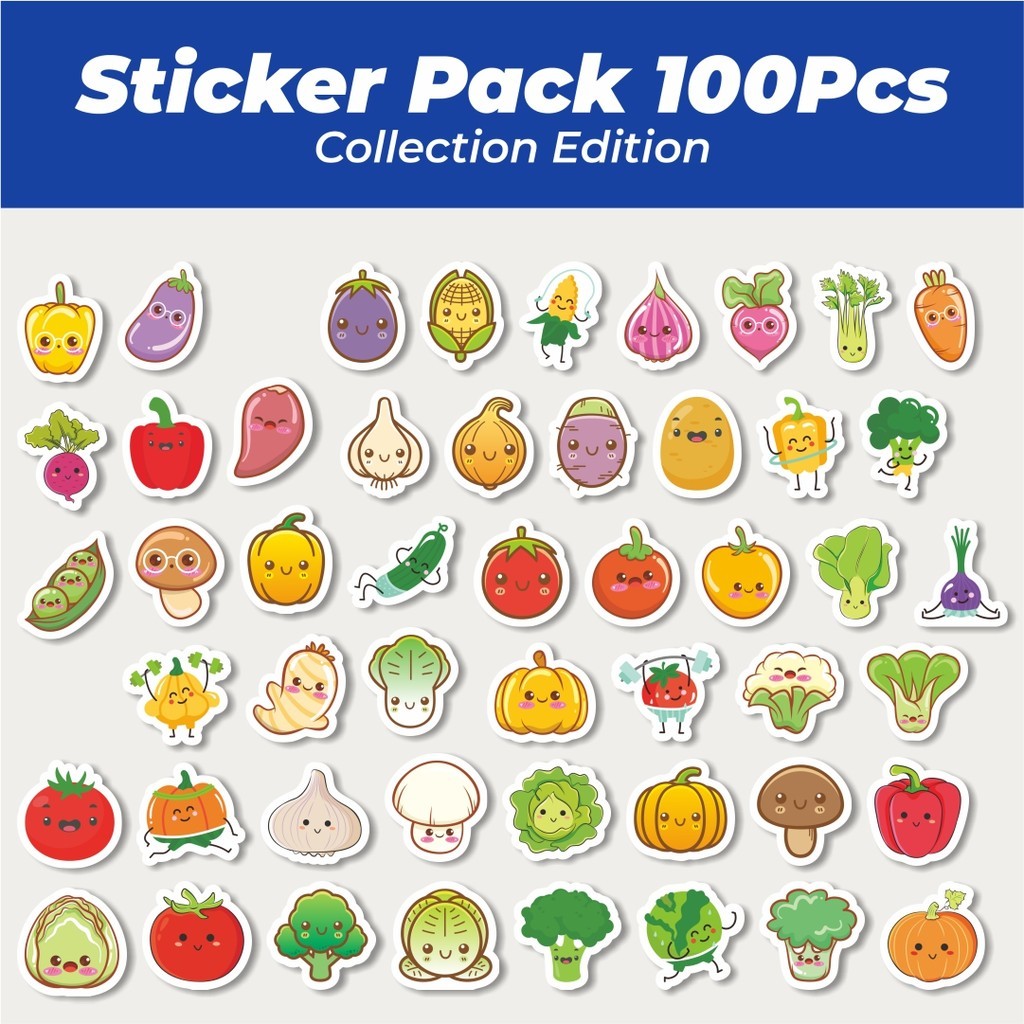 

Hot Stiker Kartun Sayuran Lucu Lucu Anti Air Stikers Berperekat Waterproof Sticker Decal Buat Motor Helm Buku Journal Koper Casing HP Laptop Botol Minum