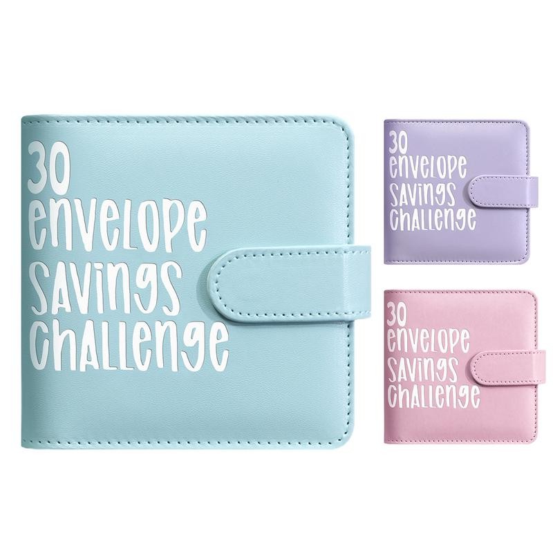 

Budget Book With Cash Envelopes 30 Day Cash Saving Challenge Envelope Binder PU Leather Money Organizer For Work Area Home