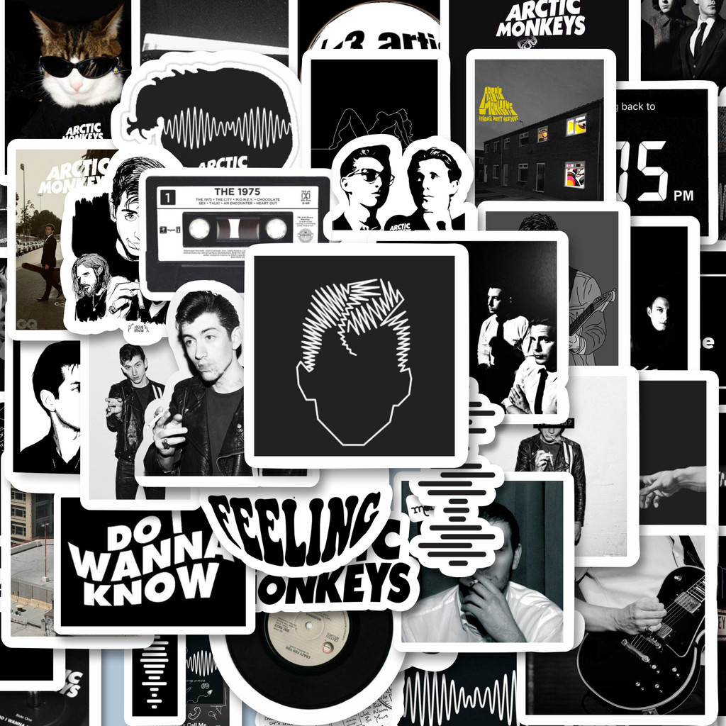 

100PCS Lucu Stiker Poster Album Artic Monkey Stiker Aesthetic Stiker Anti Air Stikers Berperekat Waterproof sticker decal buat Motor Helm Buku Journal Koper Casing HP Laptop Botol Minum Hadiah anak