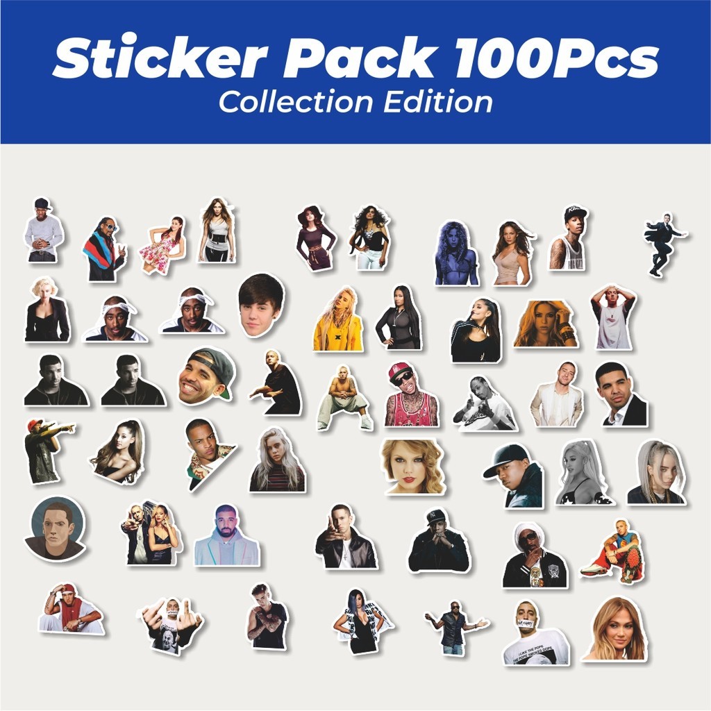 

Hot Stiker Artis Musik Hip Hop Lucu Anti Air Stikers Berperekat Waterproof Sticker Decal Buat Motor Helm Buku Journal Koper Casing HP Laptop Botol Minum