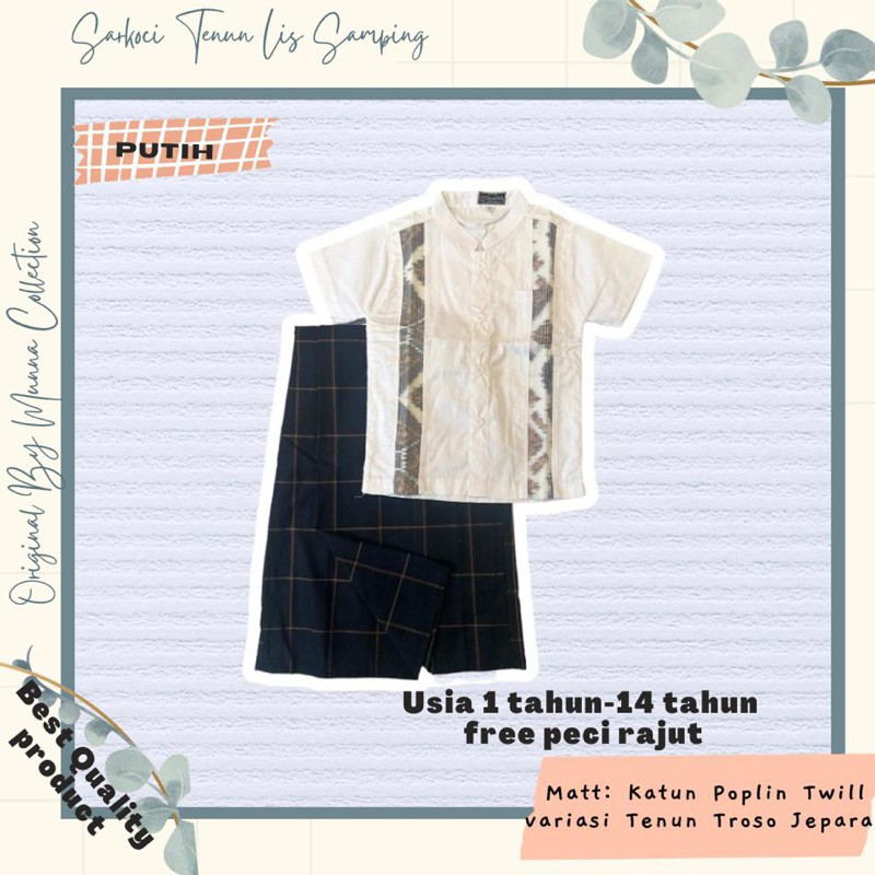 Sarkoci wadimor sarkoci anak sarung celana anak wadimor koko songket lis samping