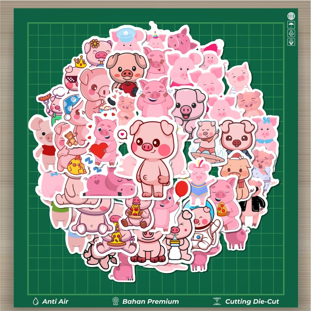 

HOT 50 PCS STIKER Sticker Hewan Babi Stiker Fashion Cars Decal Dingin Kartu Album Custom Vinyl Anti Air- Sticker Aesthetic Buku Journal Koper Casing HP Tablet Laptop Helm Motor Botol Minum