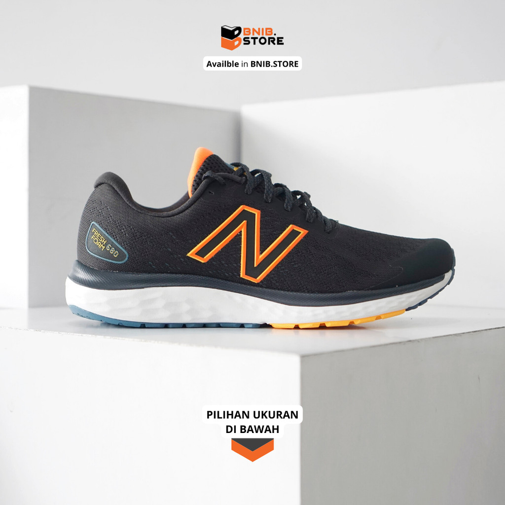 Sepatu Lari Pria NB Fresh Foam 680 V7 Black Orange [M680CK7] Original
