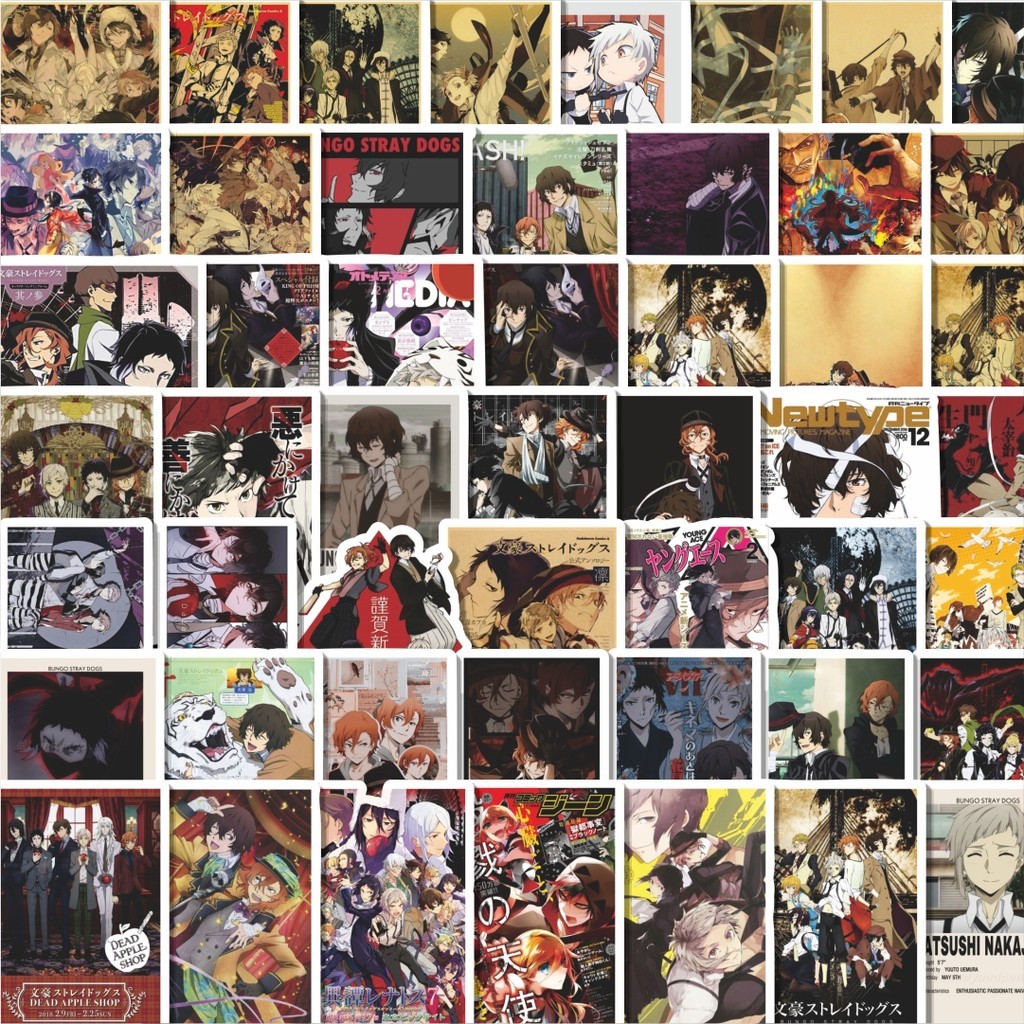 

Stiker Cutting Pack Stiker Poster Bungo Stray Dogs Isi 100Pcs Series Aesthetic Lucu Keren Untuk Koper Bahan Vynil