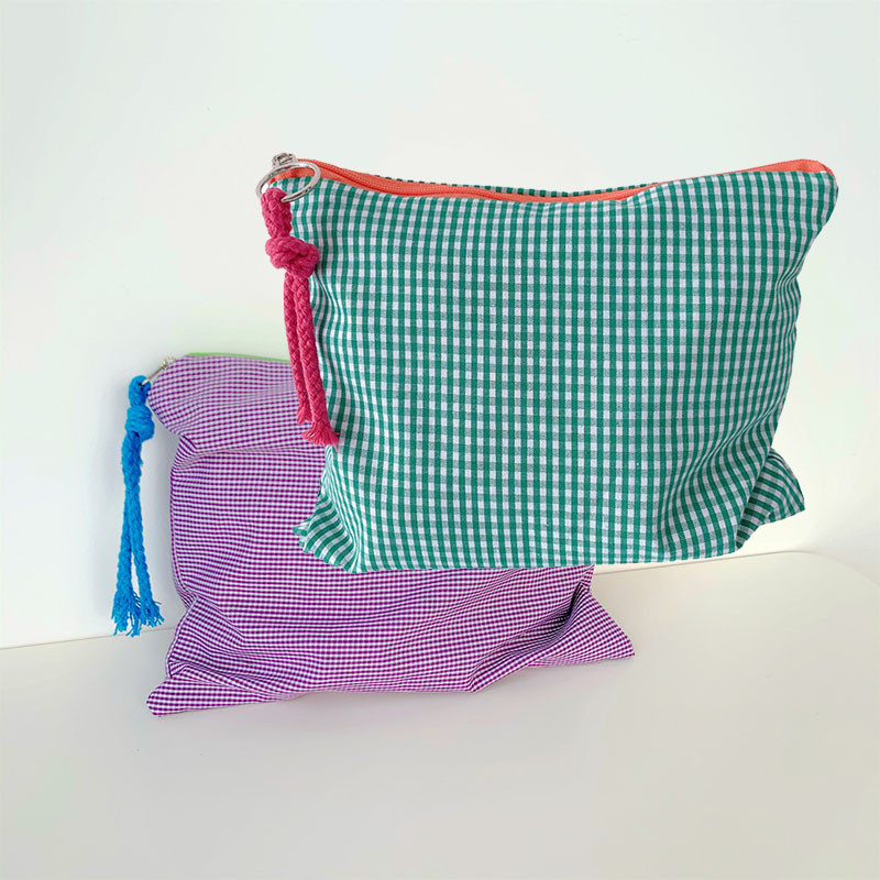

Plaid Makeup Bag Large Capacity Storage Bag student Pencil Case Simple Storage Bags fashion Japanese Style Zipper Pouch girls