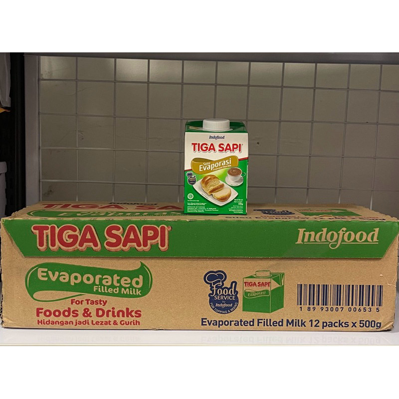 

New (Kartonan) Susu Evaporasi Tiga Sapi 500ml Pengganti SantanPremium