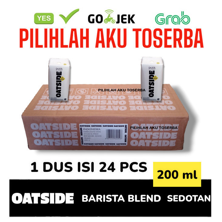 

New Oatside Barista Blend Sedotan Susu Oat Milk 200 ml - ( 1 Dus isi 24 )Premium
