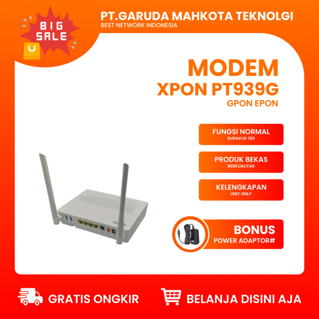 Modem XPON PT939G Dual Band Gigabit Gpon Epon Onu Second