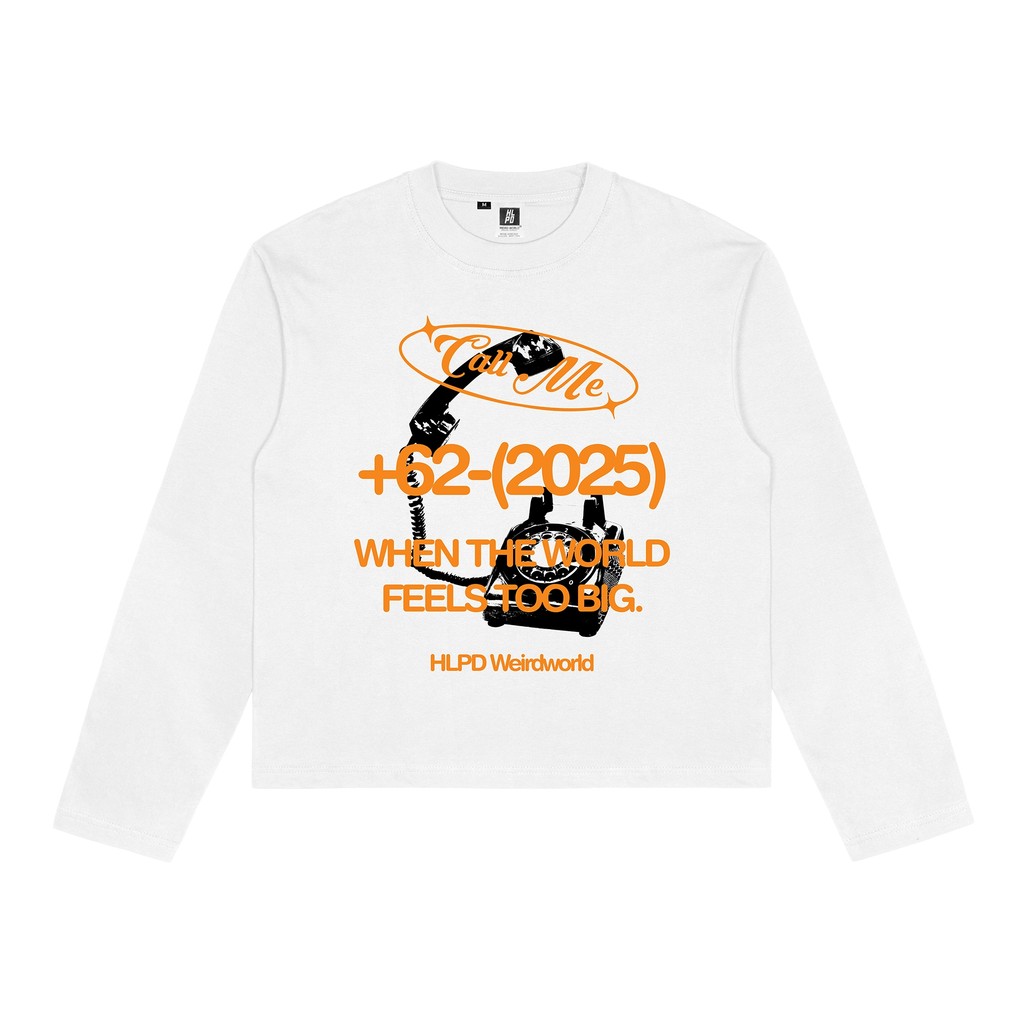 HLPD WeirdWorld Baju Kaos Lengan Panjang T shirt Long Sleeve Boxy Tee - Dial