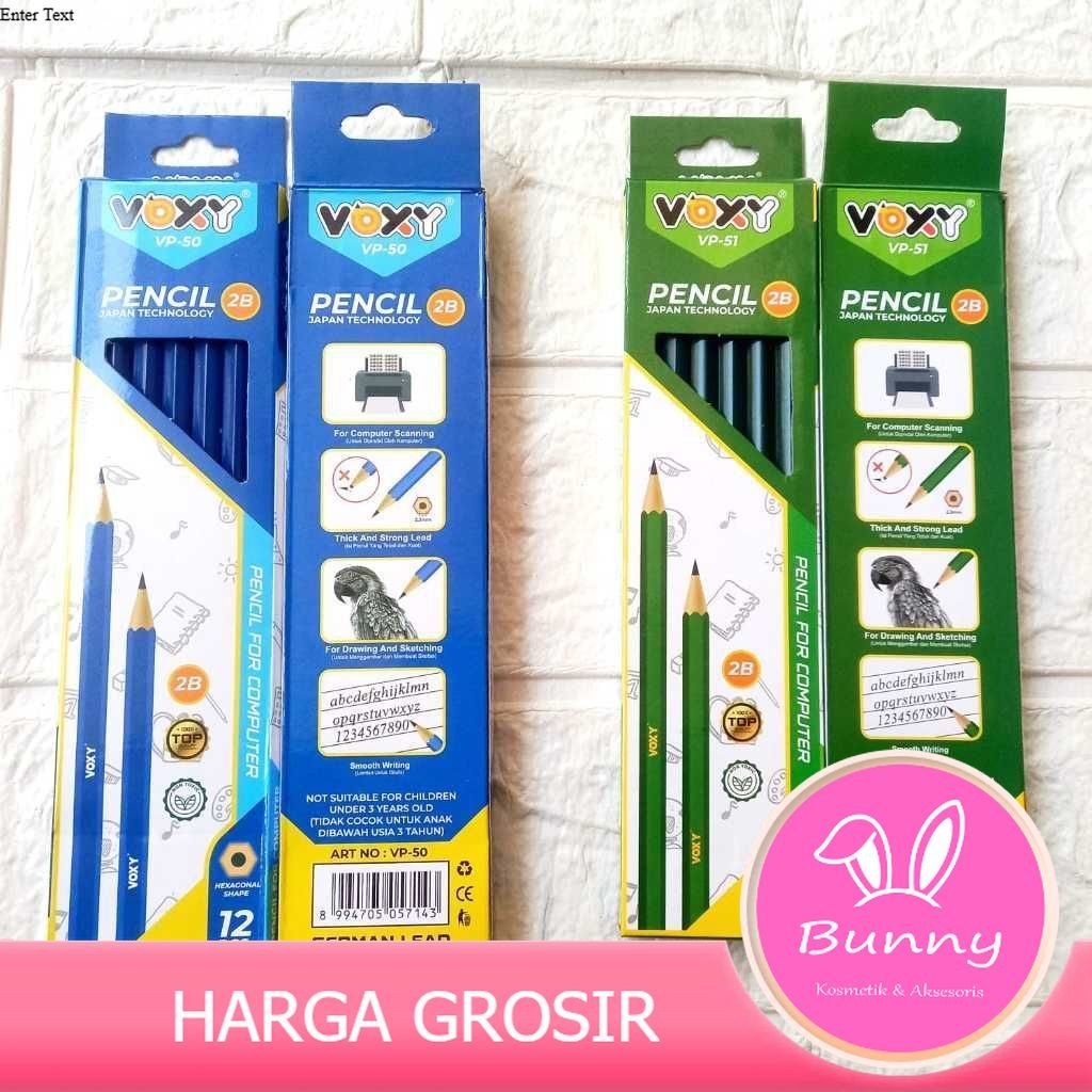 

1 Lusin (12 PCS) Pensil 2B Voxy – Pensil Grafit My Pencil untuk Sekolah & Ujian Harga Grosir Bisa Cod