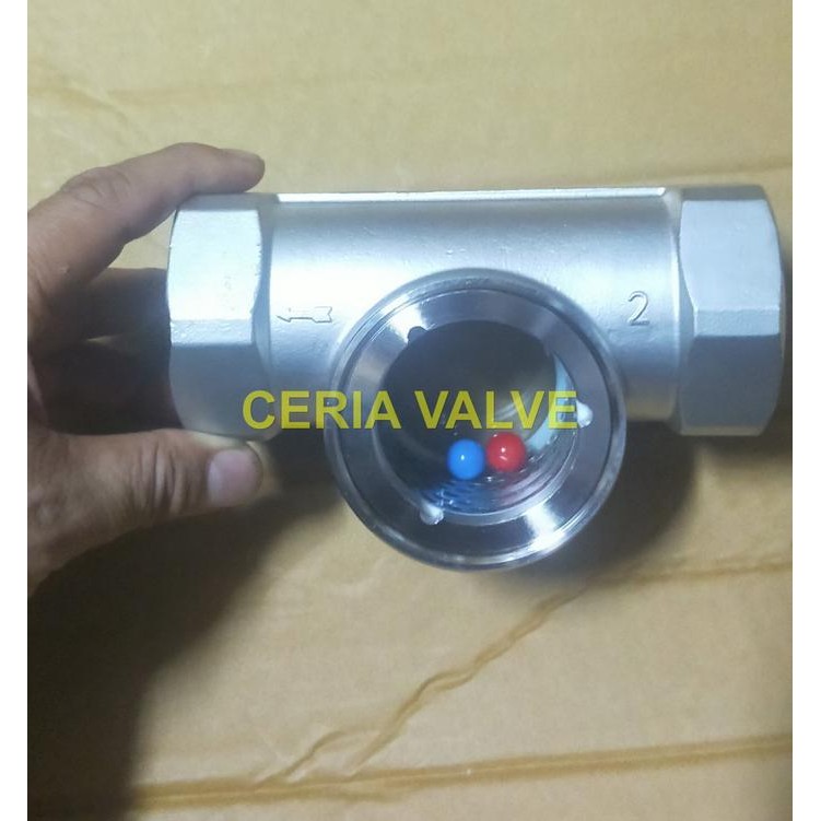 Sight Glass Flow Indicator Ball 2'' inchi SS 304 / Sight Glass 2'' Stainless