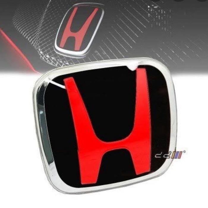 Emblem Red Black Honda Civic ES FD FB FC FK8 logo merah hitam depan belakang steer USDM style - Depa