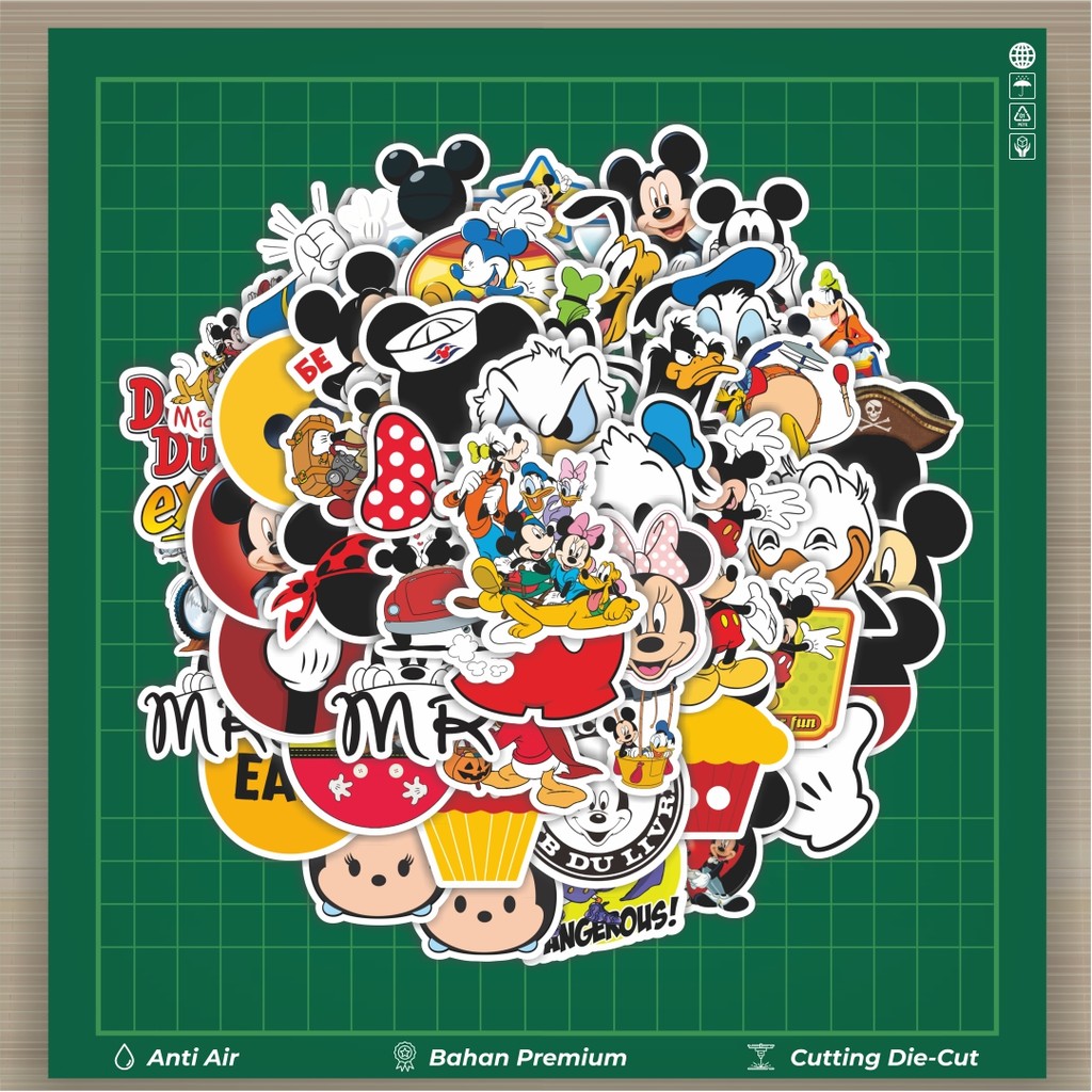 

HOT 50 PCS STIKER Stiker Kartun Mickey Mouse [Miki Tikus] Stiker Fashion Cars Decal Dingin Kartu Album Custom Vinyl Anti Air- Sticker Aesthetic Buku Journal Koper Casing HP Tablet Laptop Helm Motor Botol Minum