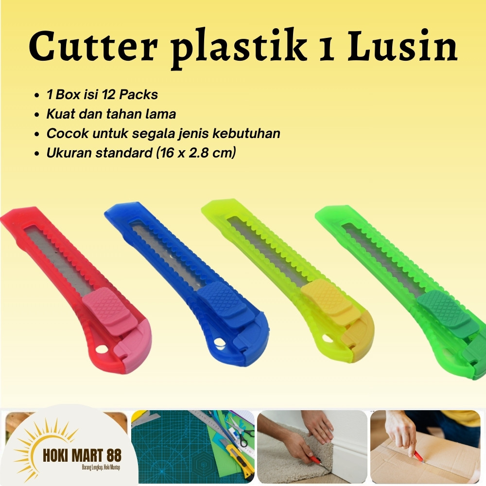 

Cutter Transparan Besar - Pisau Cutter Besar - Cutter Bening Transparan Harga 12 Pcs