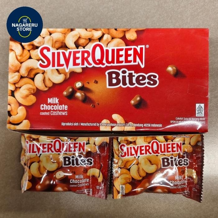 

Silverqueen bites milk chocolate coated cashew 1 box 12 pcs x 30gr