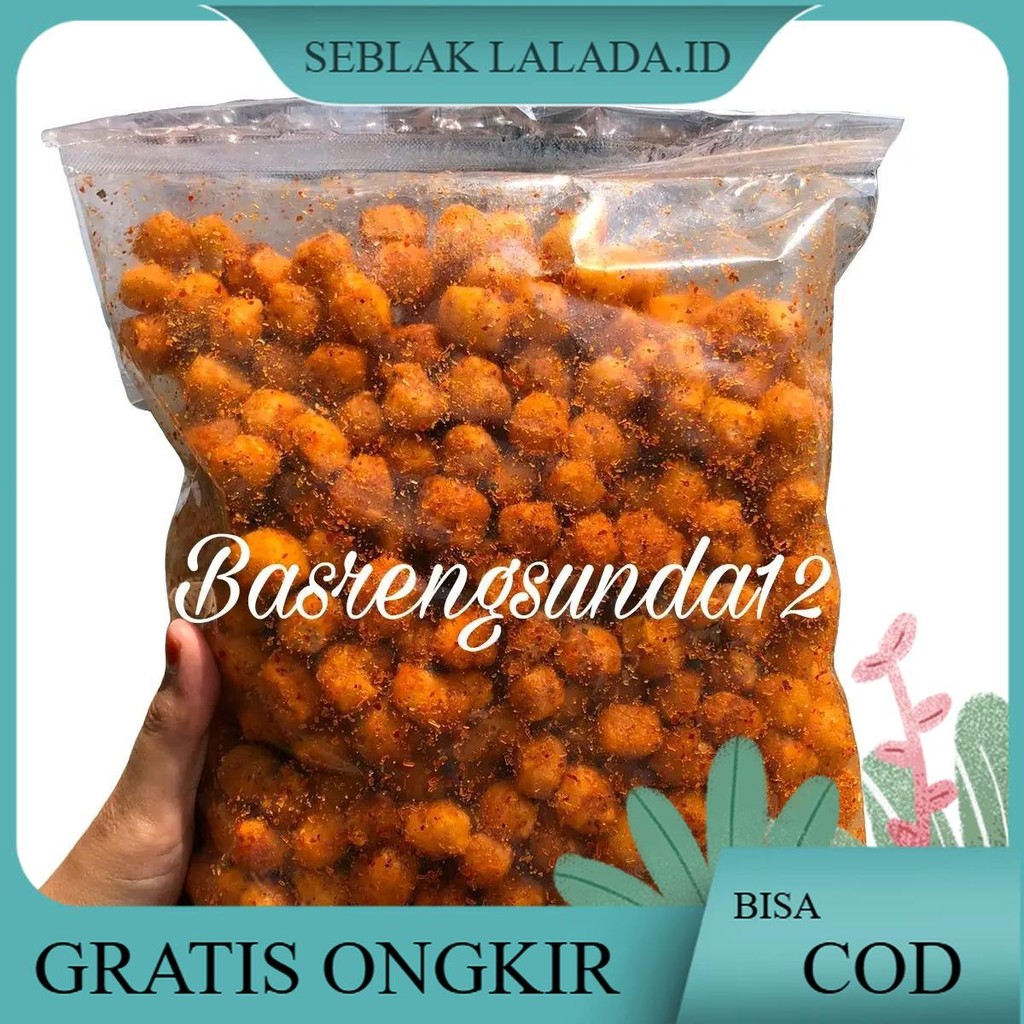 

Cimol kering crispy extra pedas daun jeruk isi 500 gram cemilan instan Food Snacks Goreng