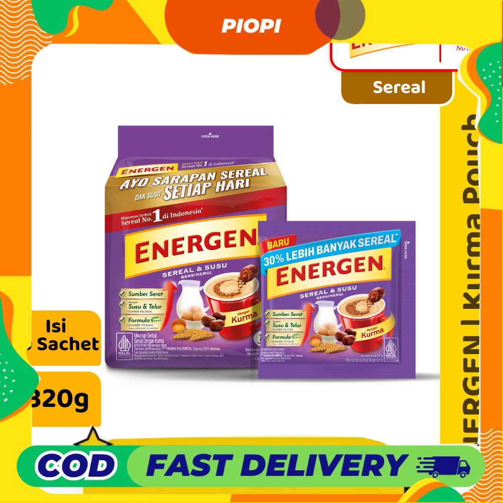 

PIOPI Energen Kurma Pouch 10 Sachet