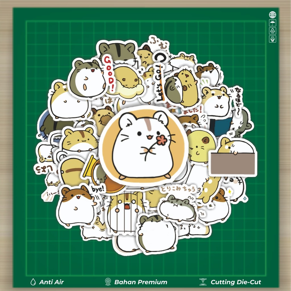 

HOT 50 PCS STIKER Stiker Hewan Hamster v1 Stiker Fashion Cars Decal Dingin Kartu Album Custom Vinyl Anti Air- Sticker Aesthetic Buku Journal Koper Casing HP Tablet Laptop Helm Motor Botol Minum