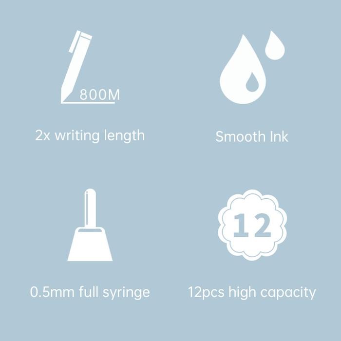 

Deli Gel Pen Pulpen Gel 0.5mm Kapasitas Tinta Besar Isi 12 pcs EG67-12 - Hitam