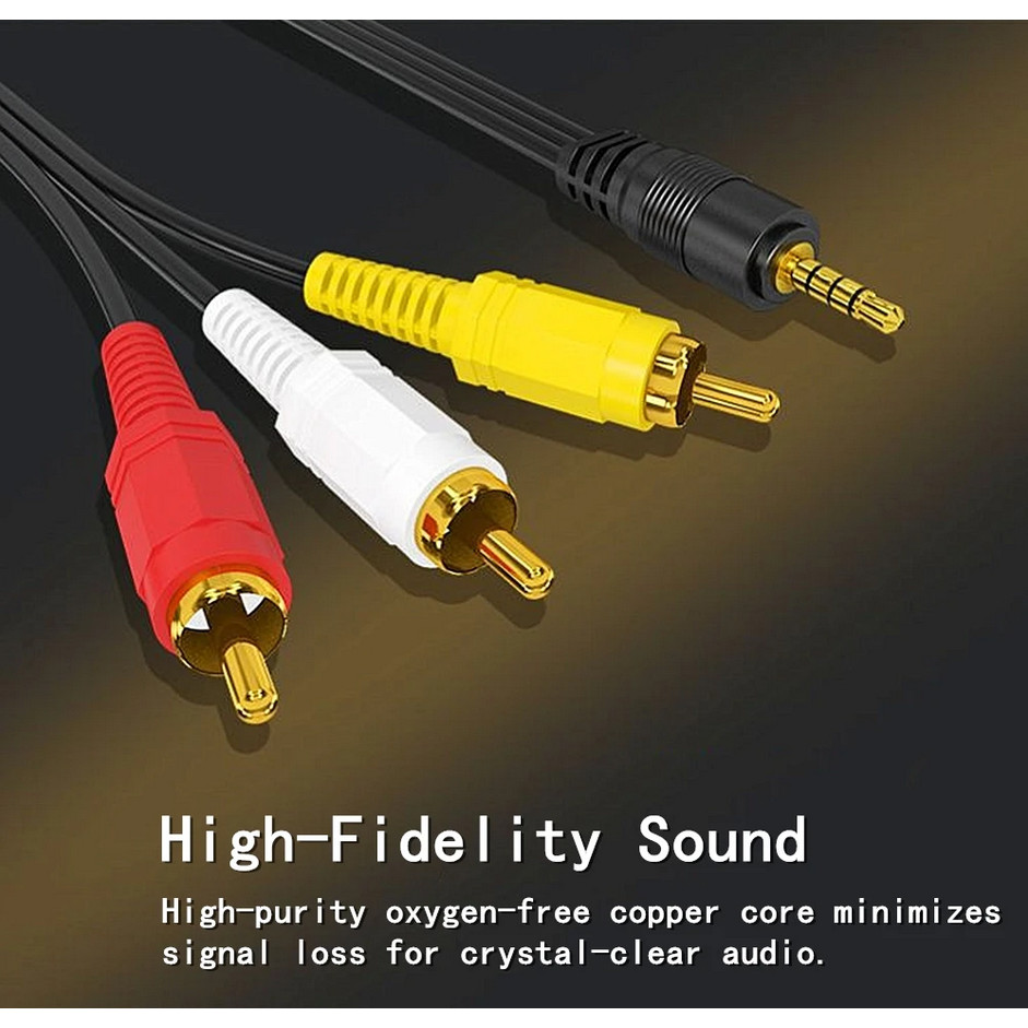 Juvoo Kabel RCA 1 to 3 Kabel / Kabel RCA STB / Kabel RCA Android TV