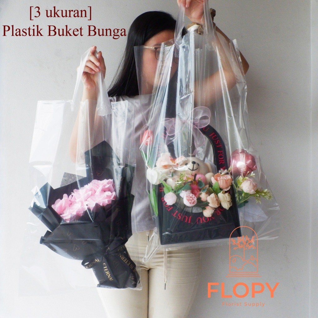 FLOPY - [ 1 Pcs ] Plastik Buket Bunga / Buket Bunga / Plastik Bunga