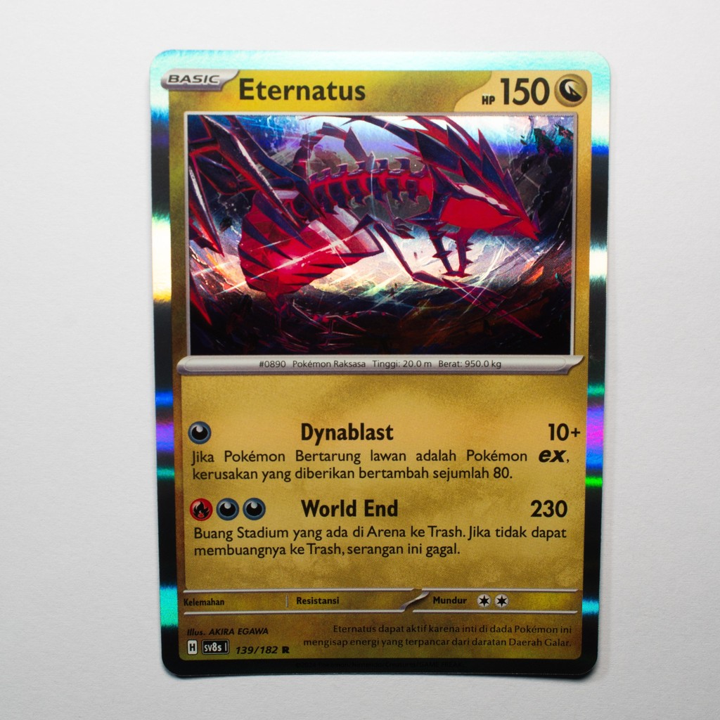 Eternatus R 139/182 Holo SV8s Kilat Rasi Kartu Pokemon TCG Original Indonesia