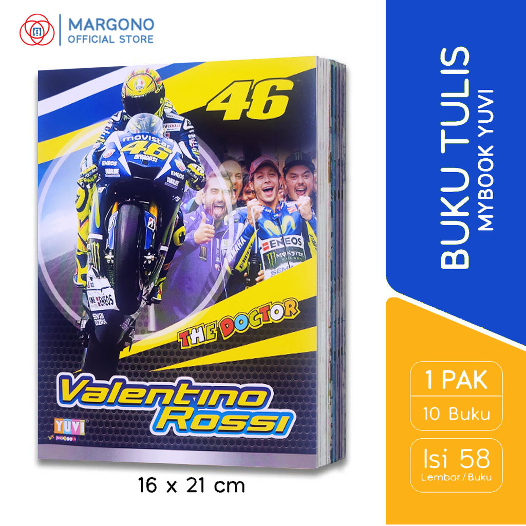 

My Book Yuvi Buku Tulis Tebal A5 Moto GP Balapan Motor 58 Lembar - 10 Buku Sekolah