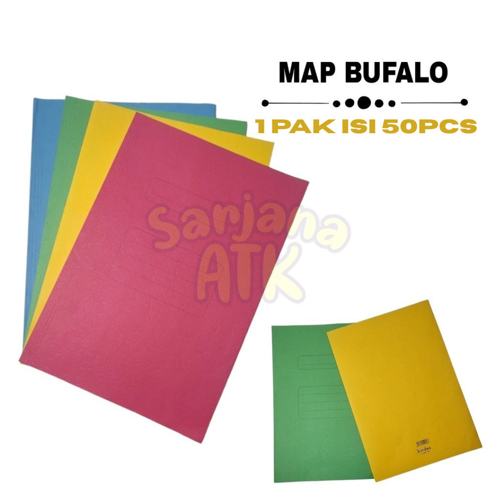 

(50 Pcs) Stopmap Map Kertas BUFALO Folio / Map BUFALO