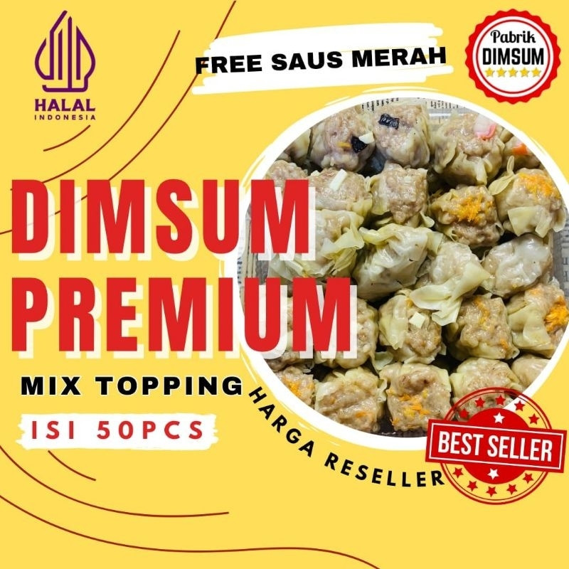 

Dimsum Premium Mix Halal Isi 50pcs Tanpa Pengawet