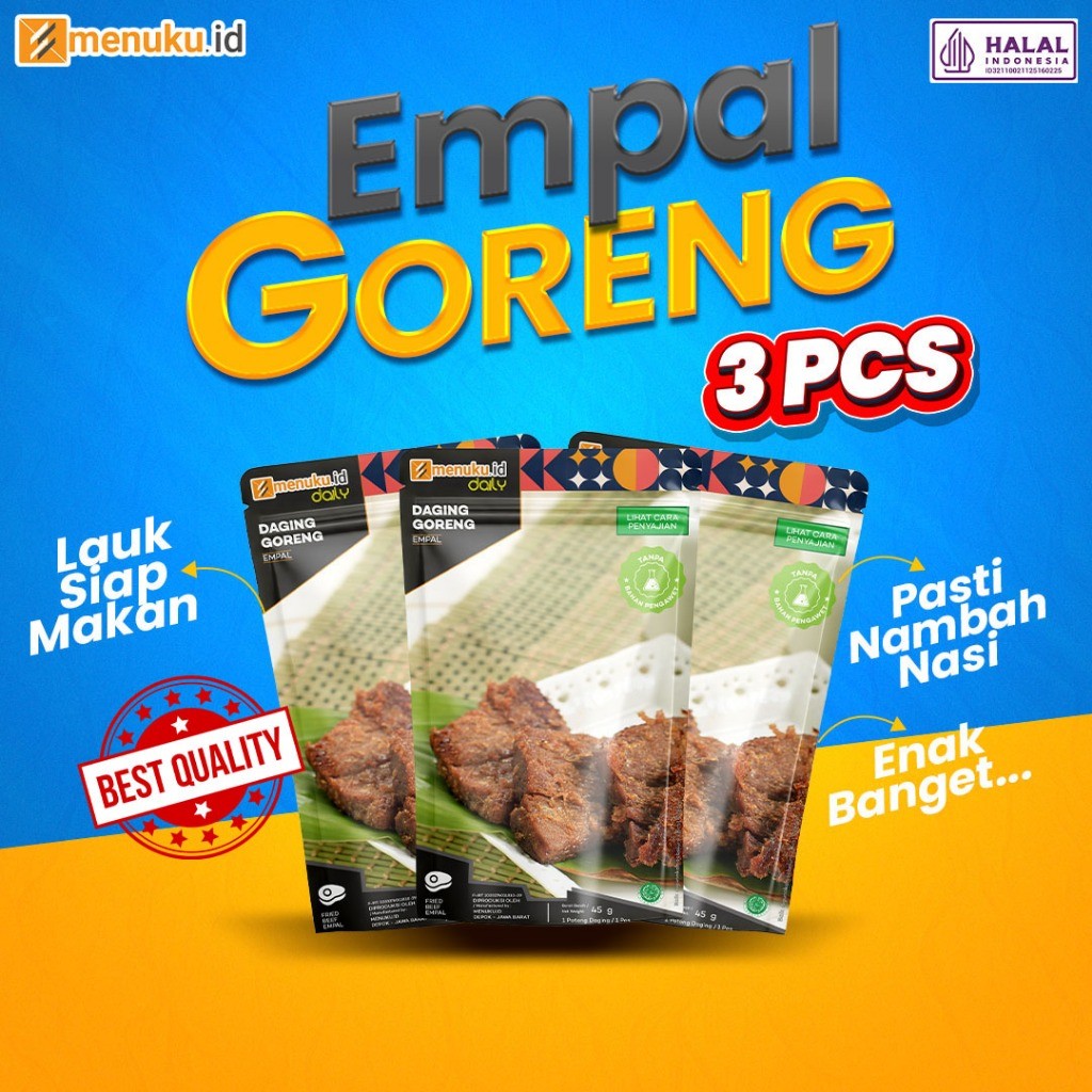 

MenukuDaily - Daging Empal Instan | Makanan Siap Saji Praktis | Combo 3