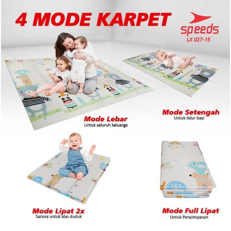 PLAYMAT MATRAS ANAK KARAKTER MATRAS LIPAT SPEEDS ORIGINAL ALAS KARPET