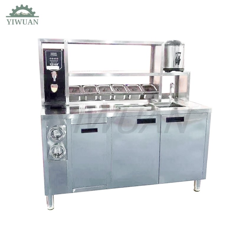 Factory Price Refrigerated Frozen Bubble Tea Working Bench Cocktail Station Bar Counter