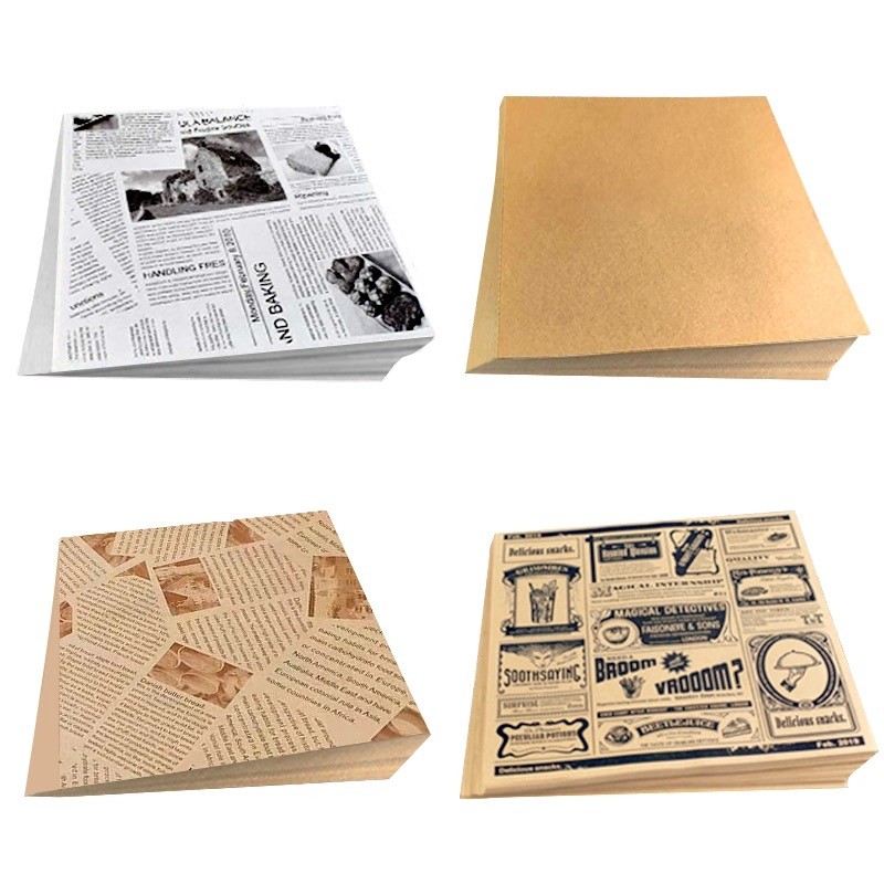 

Wholesale 2000 sheets Custom Greaseproof Paper Sheets Hamburger Wrap Paper Packaging With Logo Printing Biodegradable Food paper