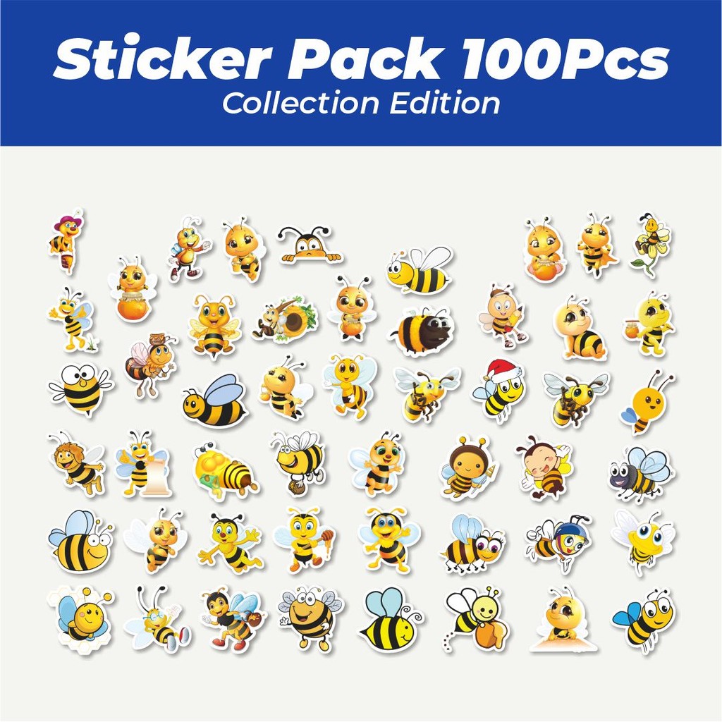 

Hot Stiker Funny Honeybees Series Lucu Anti Air Stikers Berperekat Waterproof Sticker Decal Buat Motor Helm Buku Journal Koper Casing HP Laptop Botol Minum