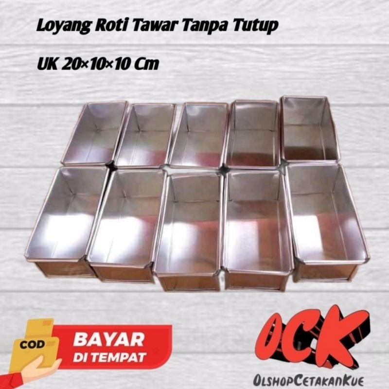 Loyang Roti Tawar Polos UK 20x10x10 | 20x11x11 | 20x12x12 Bahan Almunium Murah