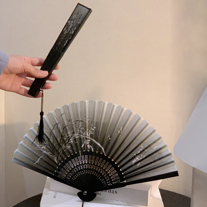 

Vintage Folding Hand Fan Home Decoration Chinese Japanese style Bamboo Fans Art Craft Gifts Traditional Dancing Performance Prop