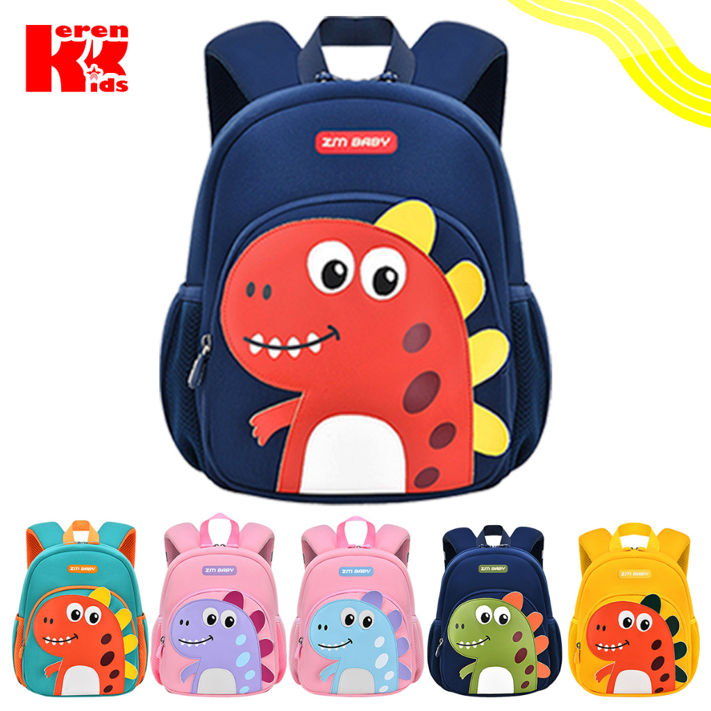 Keren Kids Tas Anak Sekolah / Tas DIno / Tas Anak Sekolah Tk-Paud / Tas Ransel Sekolah Tk / Tas Anak