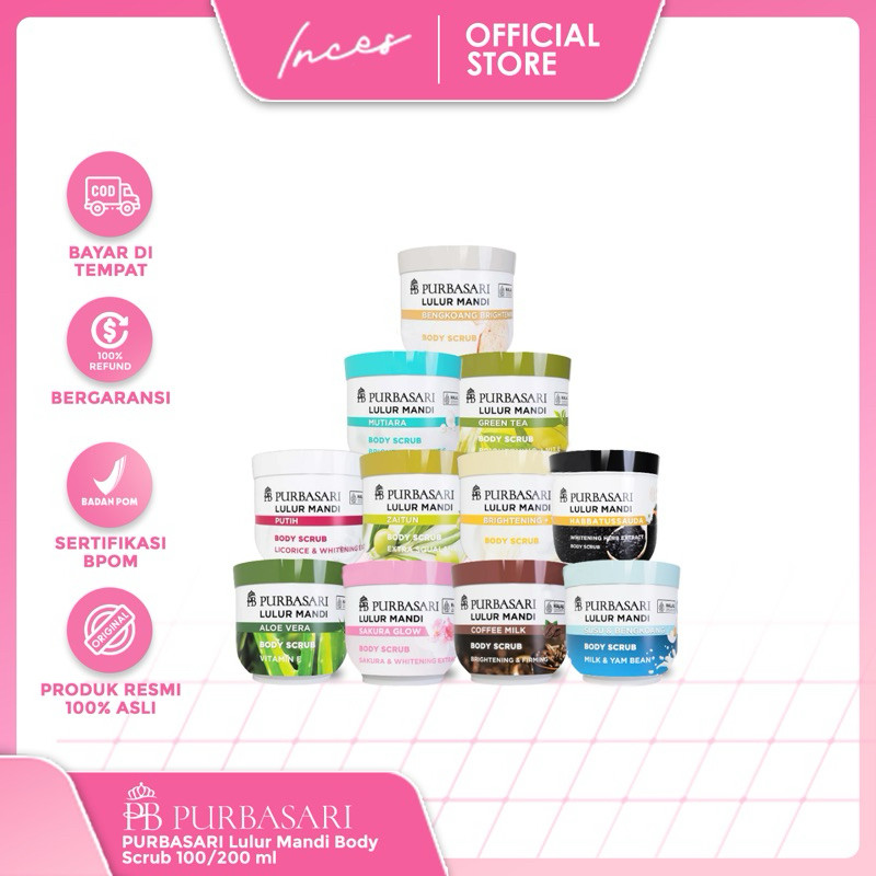 FS  - PURBASARI Lulur Mandi Body Scrub 100 / 200 ml