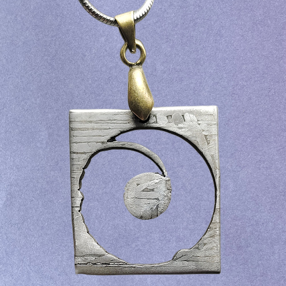 Natural Iron Meteorite Material Pendant Muonionalusta Iron Meteorite Necklace Meteorite Specimen Col