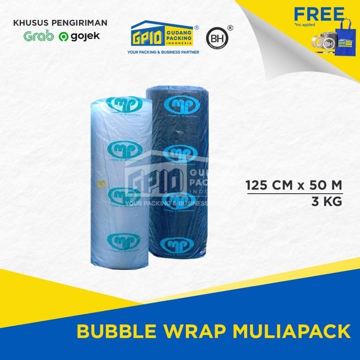 

(GOSEND/GRAB) MULIAPACK - Bubble Wrap Hitam/ Putih 125cm x (50/ 100 m) - MP 3.3, Hitam