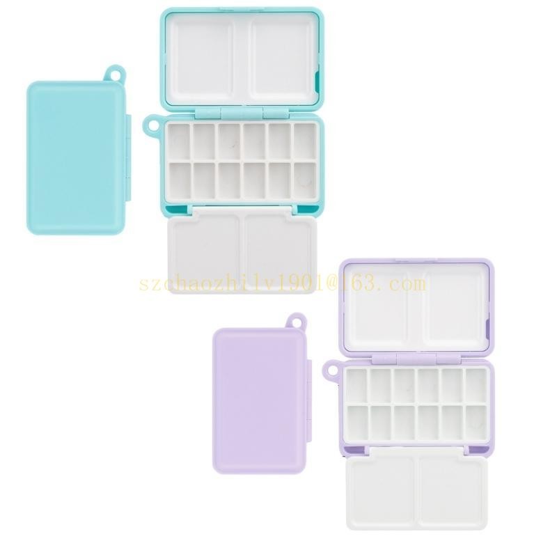 

Mini Paint Palette Small Paint Storage Case For Art Travel Watercolor Paint Tray Plastic Painting Box with Palette Pan